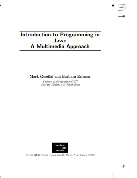 کتاب Introduction To Programming with Java Multimedia Approach